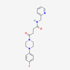 molecular formula C20H23FN4O2 B4511173 4-[4-(4-fluorophenyl)-1-piperazinyl]-4-oxo-N-(2-pyridinylmethyl)butanamide 