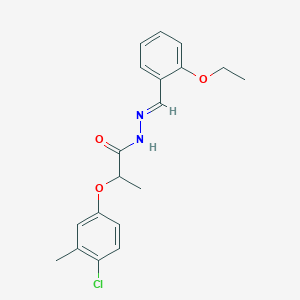 molecular formula C19H21ClN2O3 B451121 2-(4-chloro-3-methylphenoxy)-N'-(2-ethoxybenzylidene)propanohydrazide 