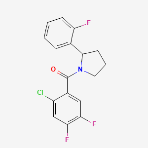 molecular formula C17H13ClF3NO B4511221 1-(2-chloro-4,5-difluorobenzoyl)-2-(2-fluorophenyl)pyrrolidine 