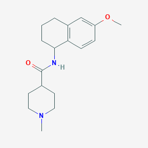 molecular formula C18H26N2O2 B4511223 N-(6-methoxy-1,2,3,4-tetrahydro-1-naphthalenyl)-1-methyl-4-piperidinecarboxamide 