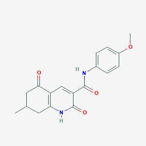 N-(4-methoxyphenyl)-7-methyl-2,5-dioxo-1,2,5,6,7,8-hexahydro-3-quinolinecarboxamide