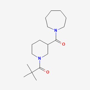 molecular formula C17H30N2O2 B4511245 1-{[1-(2,2-dimethylpropanoyl)-3-piperidinyl]carbonyl}azepane 