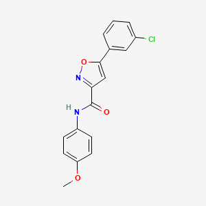 5-(3-chlorophenyl)-N-(4-methoxyphenyl)-3-isoxazolecarboxamide