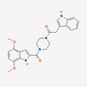 2-{[4-(1H-indol-3-ylacetyl)-1-piperazinyl]carbonyl}-4,7-dimethoxy-1H-indole