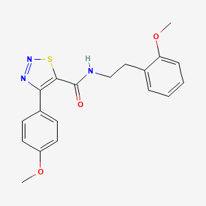 molecular formula C19H19N3O3S B4511254 4-(4-methoxyphenyl)-N-[2-(2-methoxyphenyl)ethyl]-1,2,3-thiadiazole-5-carboxamide 