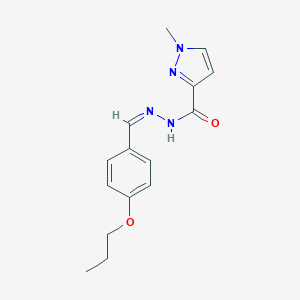 molecular formula C15H18N4O2 B451126 1-methyl-N'-(4-propoxybenzylidene)-1H-pyrazole-3-carbohydrazide 