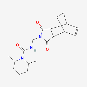 molecular formula C19H27N3O3 B4511260 N-[(1,3-dioxo-1,3,3a,4,7,7a-hexahydro-2H-4,7-ethanoisoindol-2-yl)methyl]-2,6-dimethyl-1-piperidinecarboxamide 