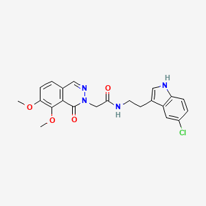 molecular formula C22H21ClN4O4 B4511274 N-[2-(5-chloro-1H-indol-3-yl)ethyl]-2-(7,8-dimethoxy-1-oxo-2(1H)-phthalazinyl)acetamide 