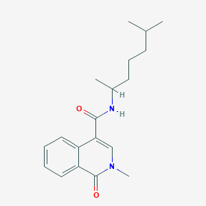molecular formula C19H26N2O2 B4511280 N-(1,5-dimethylhexyl)-2-methyl-1-oxo-1,2-dihydro-4-isoquinolinecarboxamide 