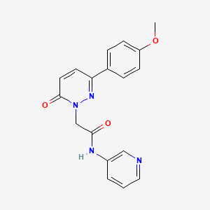 molecular formula C18H16N4O3 B4511305 2-[3-(4-methoxyphenyl)-6-oxo-1(6H)-pyridazinyl]-N-3-pyridinylacetamide 
