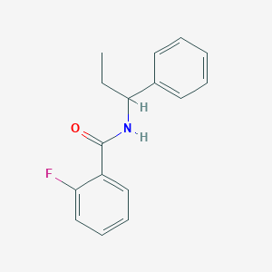 molecular formula C16H16FNO B451133 2-fluoro-N-(1-phenylpropyl)benzamide 