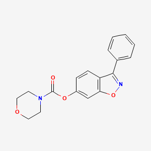 molecular formula C18H16N2O4 B4511341 3-phenyl-1,2-benzisoxazol-6-yl 4-morpholinecarboxylate 