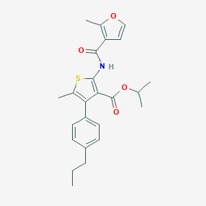 Isopropyl 5-methyl-2-[(2-methyl-3-furoyl)amino]-4-(4-propylphenyl)thiophene-3-carboxylate