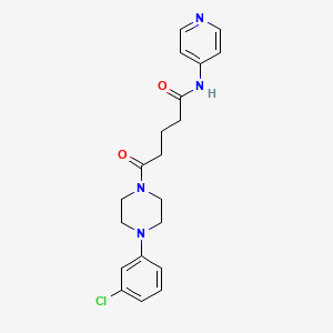 5-[4-(3-chlorophenyl)-1-piperazinyl]-5-oxo-N-4-pyridinylpentanamide