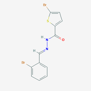 molecular formula C12H8Br2N2OS B451137 5-bromo-N'-(2-bromobenzylidene)-2-thiophenecarbohydrazide 