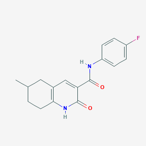 molecular formula C17H17FN2O2 B4511375 N-(4-fluorophenyl)-6-methyl-2-oxo-1,2,5,6,7,8-hexahydro-3-quinolinecarboxamide 