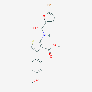 molecular formula C18H14BrNO5S B451138 Methyl 2-[(5-bromo-2-furoyl)amino]-4-(4-methoxyphenyl)thiophene-3-carboxylate 