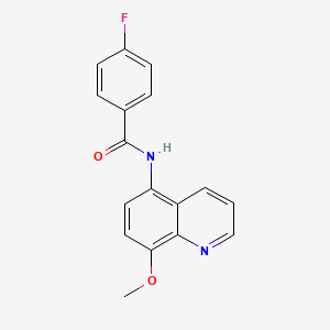molecular formula C17H13FN2O2 B4511384 4-fluoro-N-(8-methoxy-5-quinolinyl)benzamide 