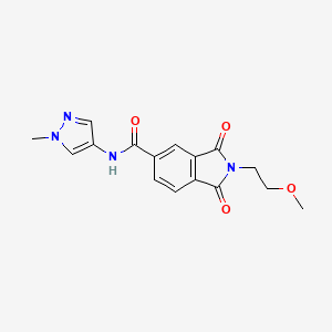 molecular formula C16H16N4O4 B4511392 2-(2-methoxyethyl)-N-(1-methyl-1H-pyrazol-4-yl)-1,3-dioxo-5-isoindolinecarboxamide 