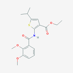 molecular formula C19H23NO5S B451140 Ethyl 2-[(2,3-dimethoxybenzoyl)amino]-5-isopropyl-3-thiophenecarboxylate 