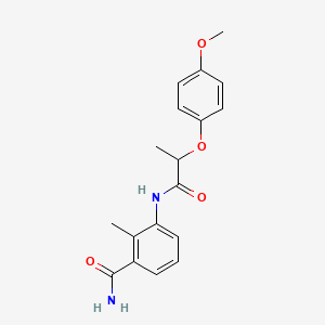 molecular formula C18H20N2O4 B4511400 3-{[2-(4-methoxyphenoxy)propanoyl]amino}-2-methylbenzamide 