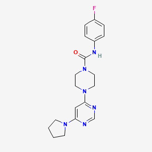 N-(4-fluorophenyl)-4-[6-(1-pyrrolidinyl)-4-pyrimidinyl]-1-piperazinecarboxamide