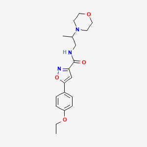 molecular formula C19H25N3O4 B4511429 5-(4-ethoxyphenyl)-N-[2-(4-morpholinyl)propyl]-3-isoxazolecarboxamide 