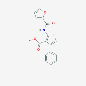 molecular formula C21H21NO4S B451143 Methyl 4-(4-tert-butylphenyl)-2-(2-furoylamino)thiophene-3-carboxylate 