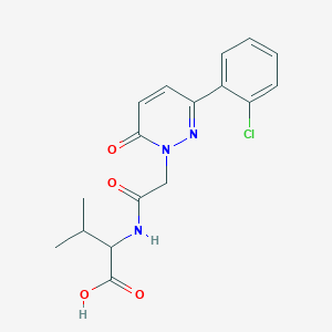 molecular formula C17H18ClN3O4 B4511450 N-{[3-(2-chlorophenyl)-6-oxo-1(6H)-pyridazinyl]acetyl}valine 