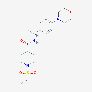 1-(ethylsulfonyl)-N-{1-[4-(4-morpholinyl)phenyl]ethyl}-4-piperidinecarboxamide