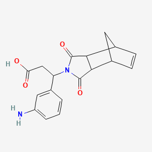 molecular formula C18H18N2O4 B4511477 3-(3-aminophenyl)-3-(1,3-dioxo-1,3,3a,4,7,7a-hexahydro-2H-4,7-methanoisoindol-2-yl)propanoic acid 