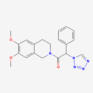 6,7-dimethoxy-2-[phenyl(1H-tetrazol-1-yl)acetyl]-1,2,3,4-tetrahydroisoquinoline
