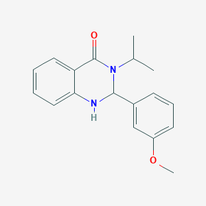 molecular formula C18H20N2O2 B4511490 3-isopropyl-2-(3-methoxyphenyl)-2,3-dihydro-4(1H)-quinazolinone 