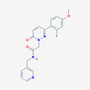 molecular formula C19H17FN4O3 B4511502 2-[3-(2-fluoro-4-methoxyphenyl)-6-oxo-1(6H)-pyridazinyl]-N-(3-pyridinylmethyl)acetamide 