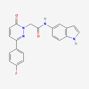 molecular formula C20H15FN4O2 B4511509 2-[3-(4-fluorophenyl)-6-oxo-1(6H)-pyridazinyl]-N-1H-indol-5-ylacetamide 