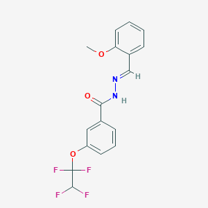 molecular formula C17H14F4N2O3 B451152 N'-(2-methoxybenzylidene)-3-(1,1,2,2-tetrafluoroethoxy)benzohydrazide 