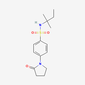 molecular formula C15H22N2O3S B4511520 N-(1,1-dimethylpropyl)-4-(2-oxo-1-pyrrolidinyl)benzenesulfonamide 