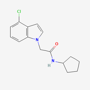 molecular formula C15H17ClN2O B4511526 2-(4-chloro-1H-indol-1-yl)-N-cyclopentylacetamide 