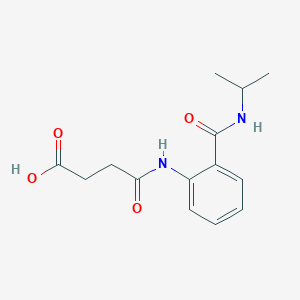 molecular formula C14H18N2O4 B4511532 4-({2-[(isopropylamino)carbonyl]phenyl}amino)-4-oxobutanoic acid 