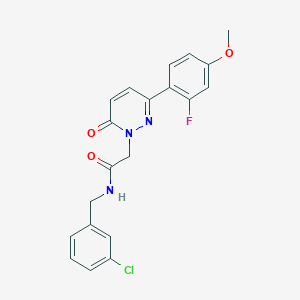 molecular formula C20H17ClFN3O3 B4511549 N-(3-chlorobenzyl)-2-[3-(2-fluoro-4-methoxyphenyl)-6-oxo-1(6H)-pyridazinyl]acetamide 