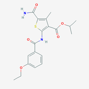 Isopropyl 5-(aminocarbonyl)-2-[(3-ethoxybenzoyl)amino]-4-methyl-3-thiophenecarboxylate