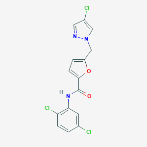 5-[(4-chloro-1H-pyrazol-1-yl)methyl]-N-(2,5-dichlorophenyl)-2-furamide