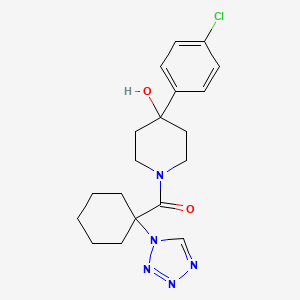 molecular formula C19H24ClN5O2 B4511584 4-(4-chlorophenyl)-1-{[1-(1H-tetrazol-1-yl)cyclohexyl]carbonyl}-4-piperidinol 