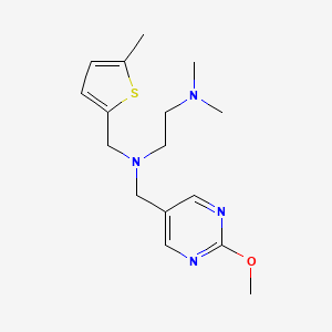 molecular formula C16H24N4OS B4511588 N-[(2-methoxypyrimidin-5-yl)methyl]-N',N'-dimethyl-N-[(5-methyl-2-thienyl)methyl]ethane-1,2-diamine 