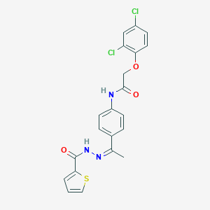 molecular formula C21H17Cl2N3O3S B451160 2-(2,4-dichlorophenoxy)-N-{4-[N-(2-thienylcarbonyl)ethanehydrazonoyl]phenyl}acetamide 
