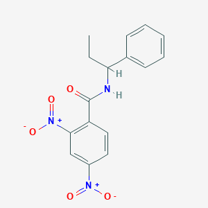 molecular formula C16H15N3O5 B451161 2,4-dinitro-N-(1-phenylpropyl)benzamide 