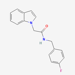 molecular formula C17H15FN2O B4511615 N-(4-fluorobenzyl)-2-(1H-indol-1-yl)acetamide 