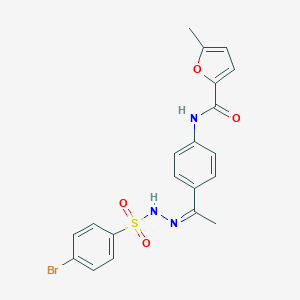 N-(4-{N-[(4-bromophenyl)sulfonyl]ethanehydrazonoyl}phenyl)-5-methyl-2-furamide
