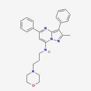 2-methyl-N-[3-(4-morpholinyl)propyl]-3,5-diphenylpyrazolo[1,5-a]pyrimidin-7-amine