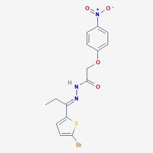 N'-[1-(5-bromo-2-thienyl)propylidene]-2-{4-nitrophenoxy}acetohydrazide